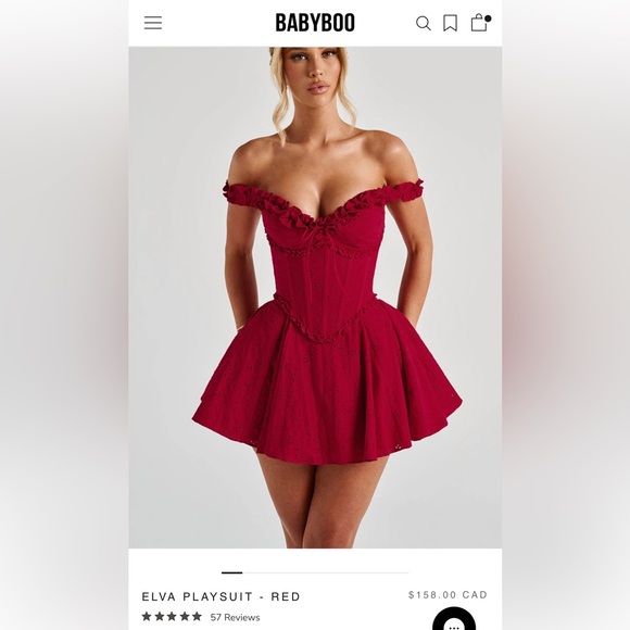 Babyboo red Elva playsuit dress - Picture 3 of 3